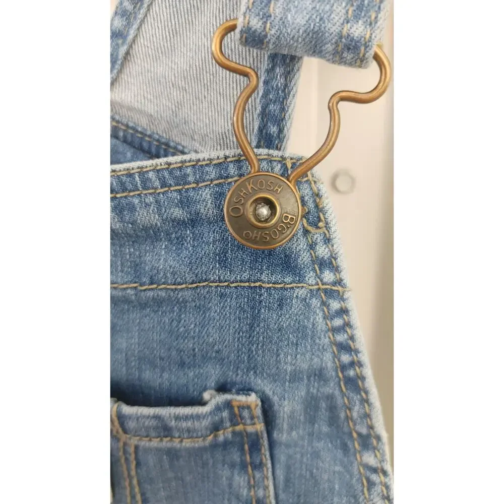 OshKosh Vestbak Girls Overalls Sz 12 12A Denim Jean